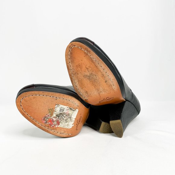 RACHEL COMEY Black Leather Chunky Snake Heels - Picture 9 of 9